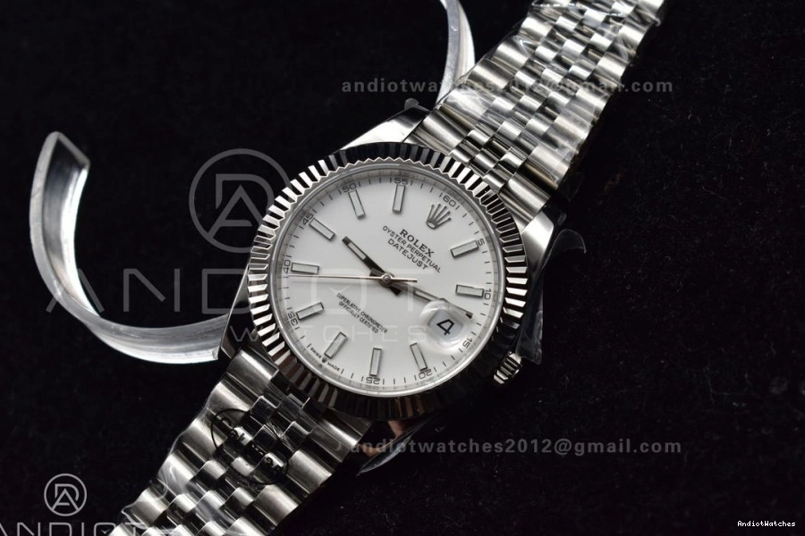Jubilee DateJust 41 DIWF Stick Edition 904L 645 White SA Dial 126334 on Best Bracelet 1:1 Steel Chic 0210